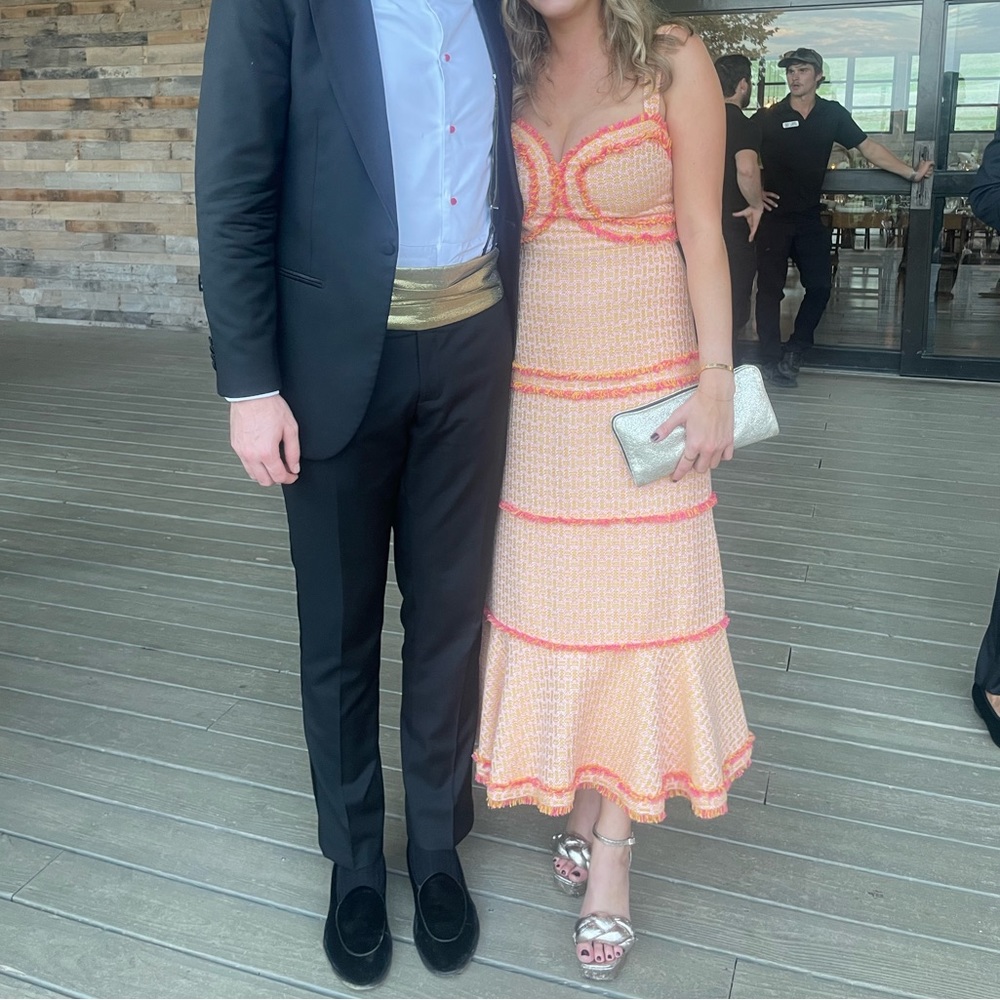 Colorful tweed maxi Alexis dress